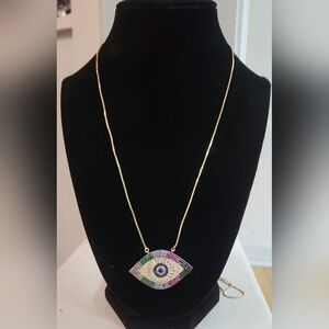 NWOT Evil Eye Adjustable Pendant